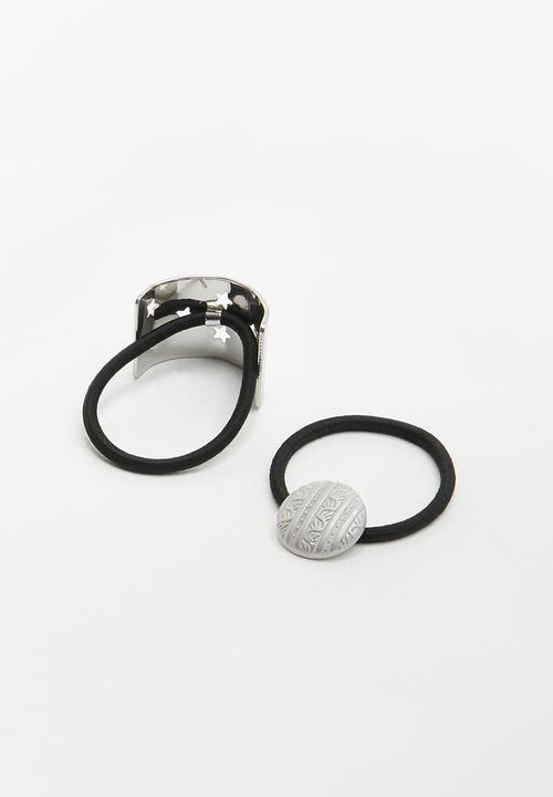 Superbalist - 2 pack hair ties - silver