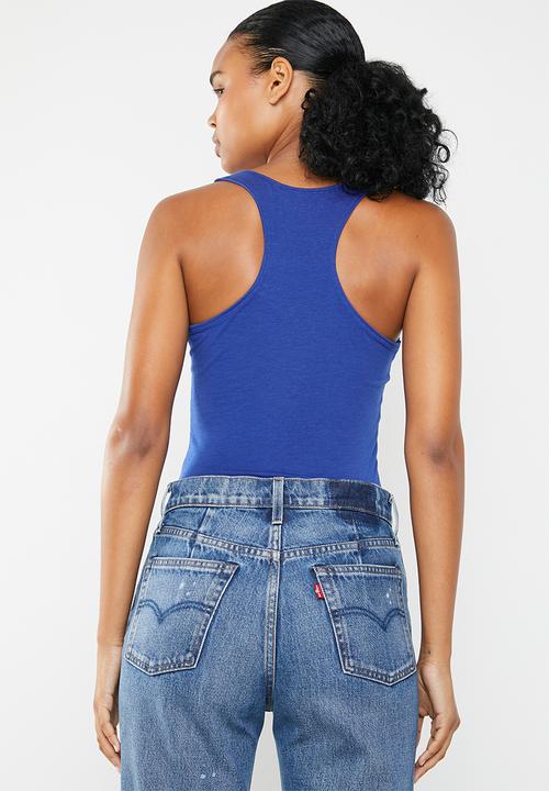 GUESS - Retro logo tank top - blue