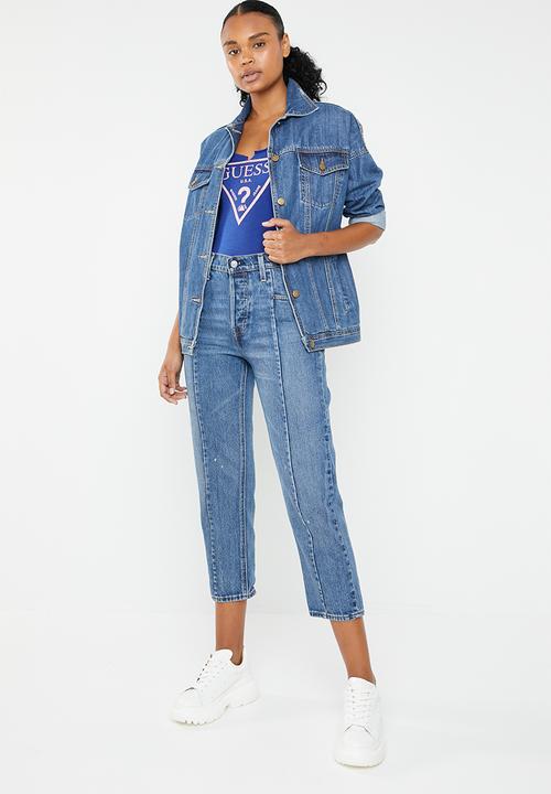 GUESS - Retro logo tank top - blue