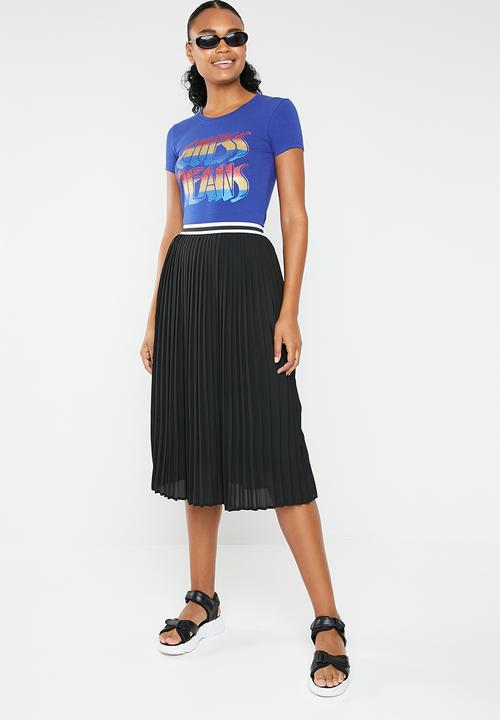 GUESS - Retro glitter R3 tee - blue