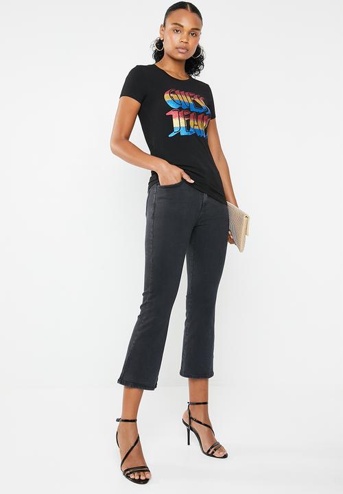 GUESS - Retro glitter R3 tee - black