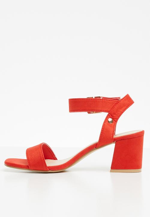 STYLE REPUBLIC - Ankle-strap heels - coral