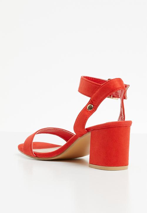 STYLE REPUBLIC - Ankle-strap heels - coral
