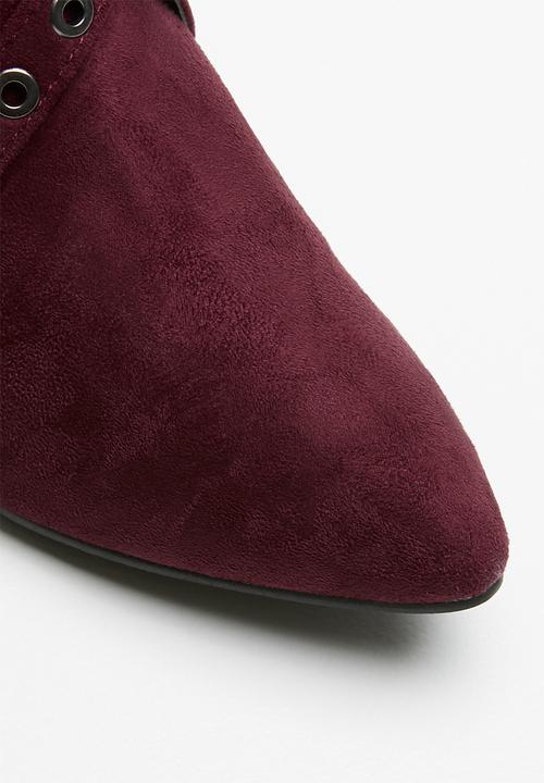 STYLE REPUBLIC - Studded bootie - burgundy
