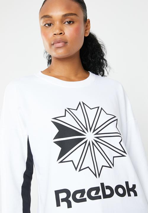 Reebok Classic - Classic big logo crew sweatshirt  - white