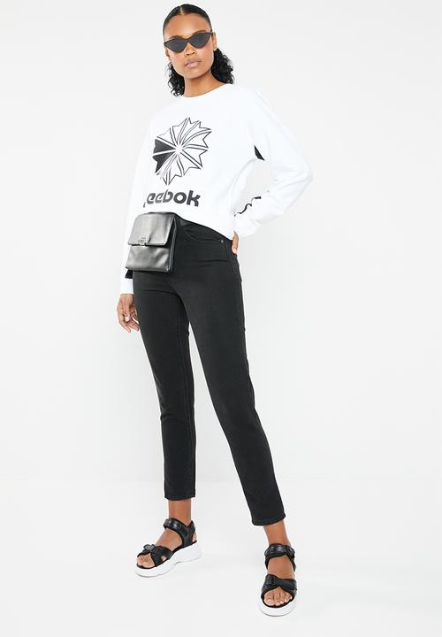 Reebok Classic - Classic big logo crew sweatshirt  - white