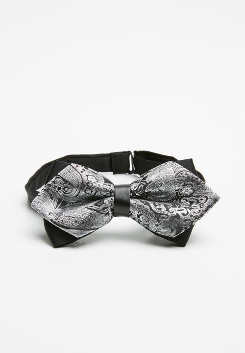 Joy Collectables - Baroque print tie - silver