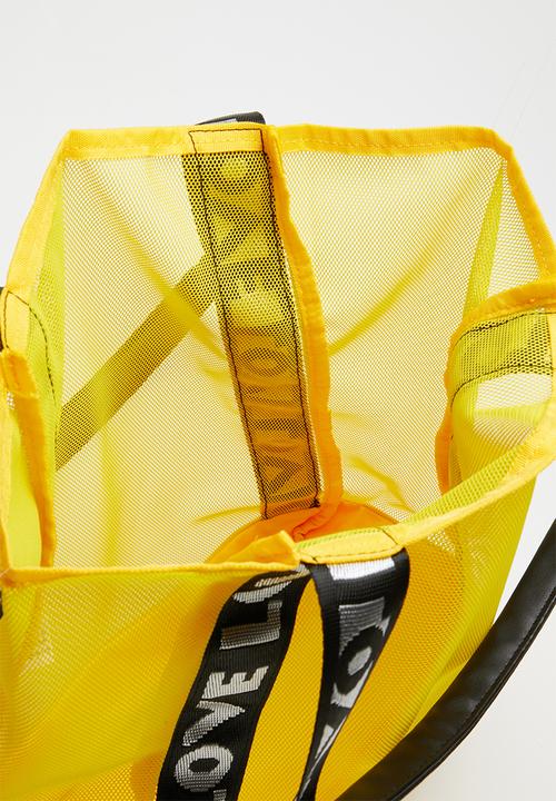 Superbalist - Zoey mesh shopper - yellow & black