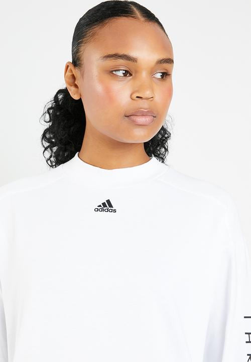 adidas - S25 long sleeve training tee - white