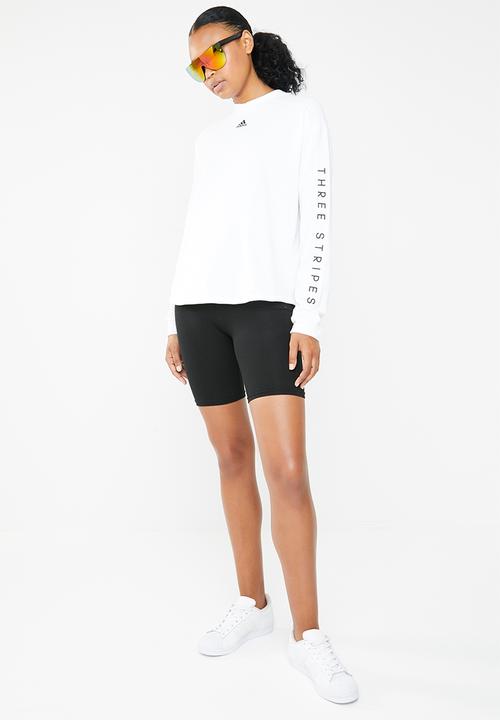 adidas - S25 long sleeve training tee - white