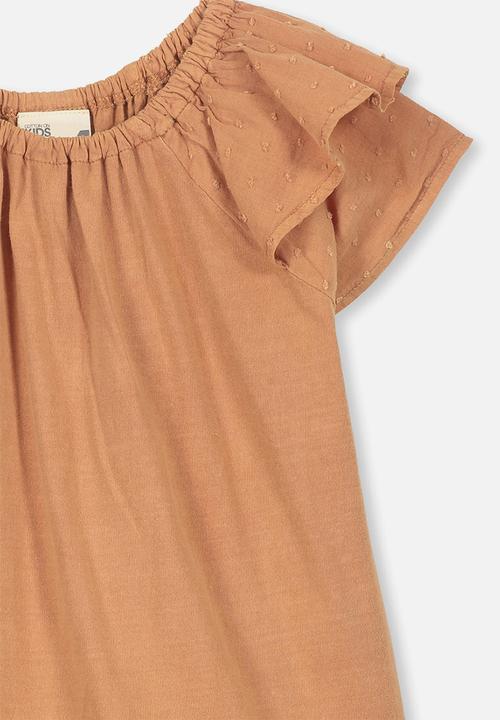 Cotton On - Ria frill top - orange 