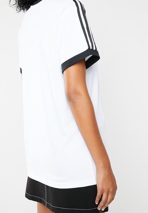 adidas Originals - 3 Stripe tee - white & black 