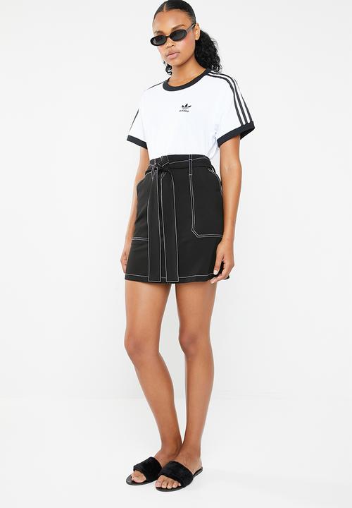 adidas Originals - 3 Stripe tee - white & black 