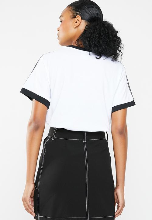 adidas Originals - 3 Stripe tee - white & black 