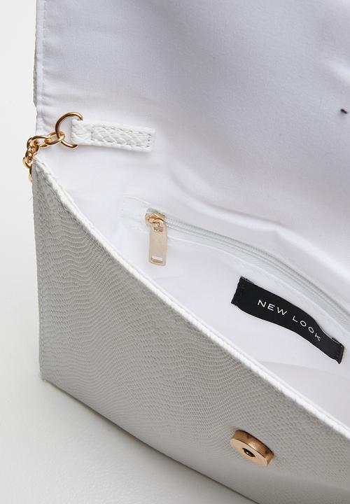 New Look - Meredith rouched flat clutch - white 