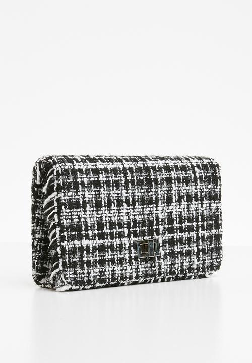 Missguided - Boucle chain strap shoulder bag - black & white
