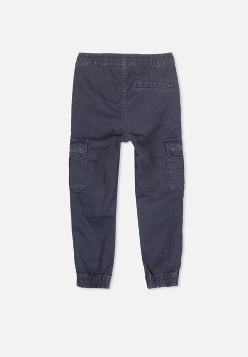 Cotton On - Joe cuffed pant - navy 