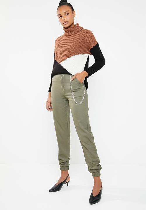 Missguided - Chain cargo trouser - khaki green