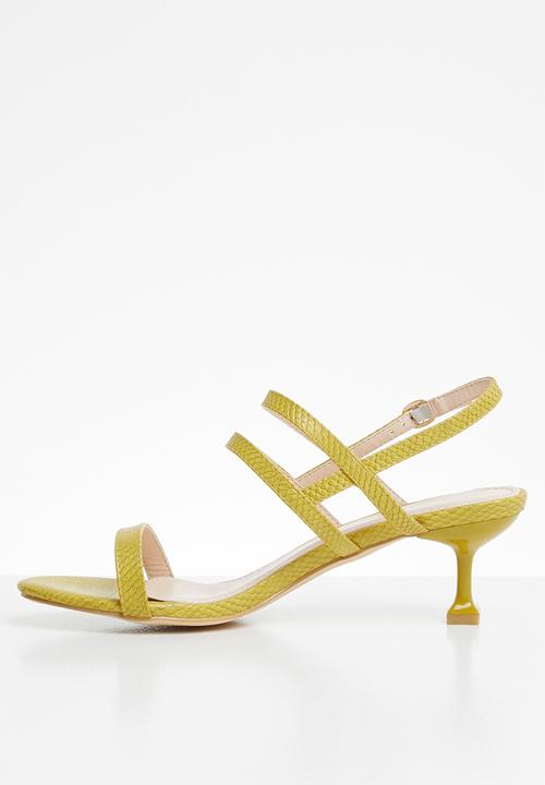 Miss Black - Della heel - yellow
