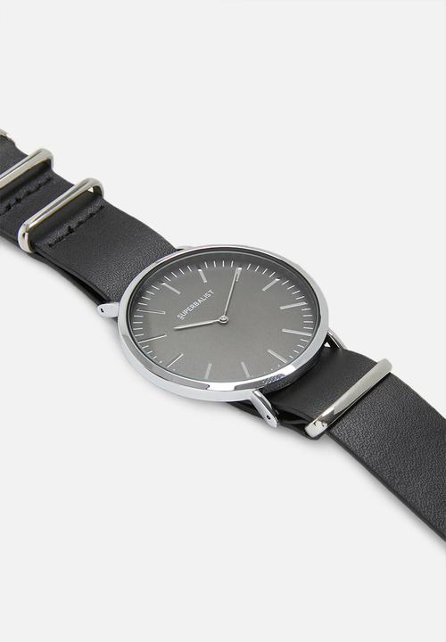 Superbalist - Charlie leather watch - black