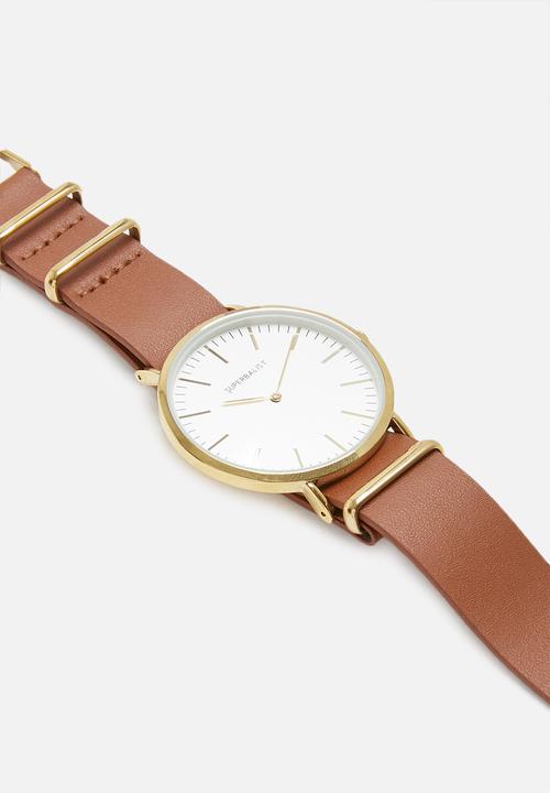 Superbalist - Charlie leather watch - brown