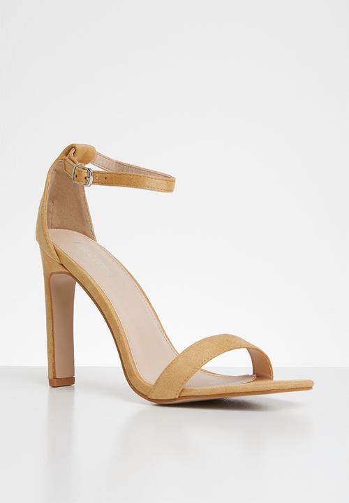 Public Desire - Crown barely there heel - yellow