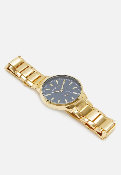 Superbalist - Alan chain strap watch - gold & blue