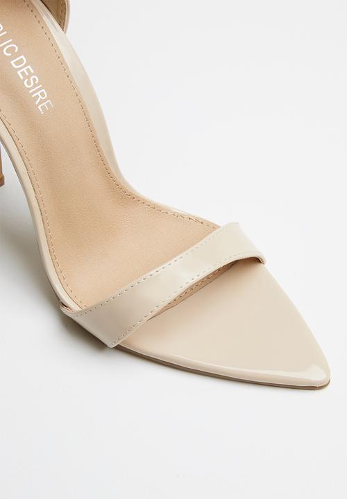 Public Desire - Ace barely there heel - beige 