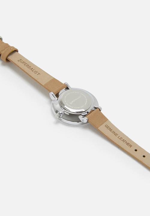 Superbalist - Karen leather watch - beige/pink/silver