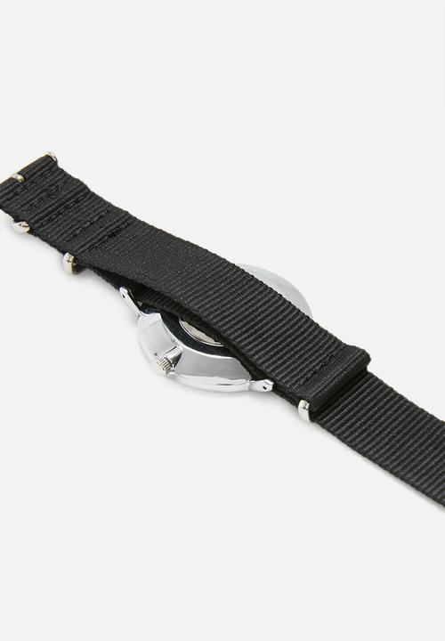 Superbalist - Brett nylon strap watch - black