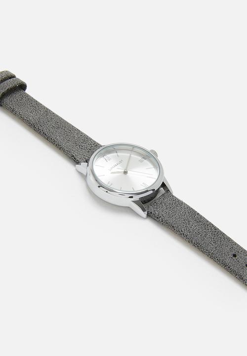 Superbalist - Chrissy marbled leather strap - grey & silver
