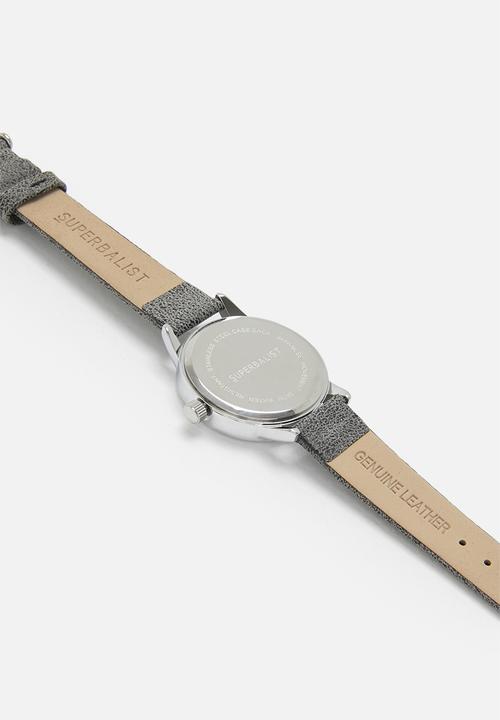 Superbalist - Chrissy marbled leather strap - grey & silver