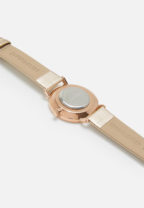 Superbalist - Kelli leather watch - gold & rose gold