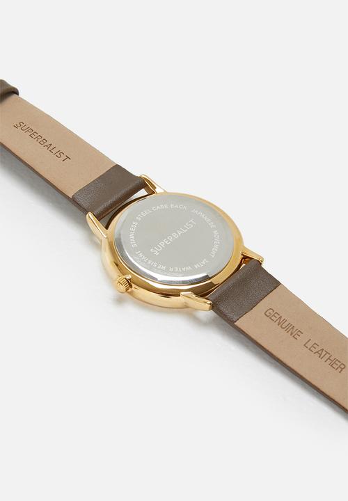 Superbalist - Becky leather watch - brown