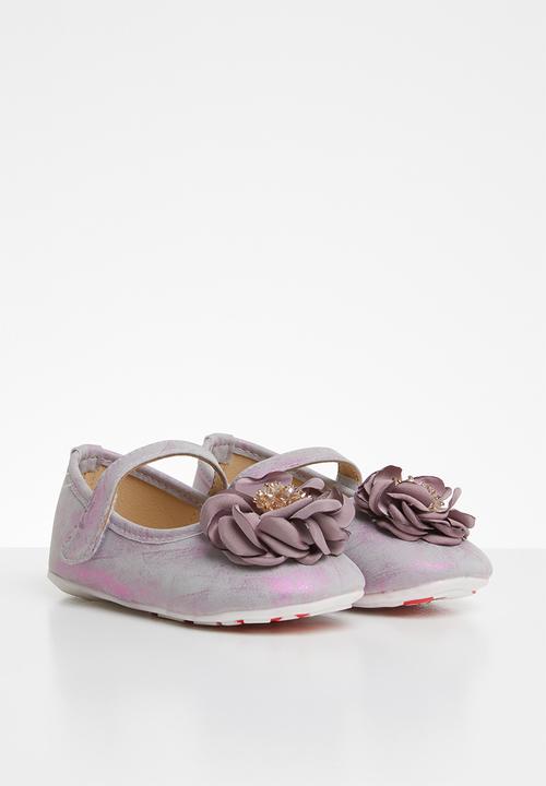 Pop Candy - Flower pumps - purple & silver