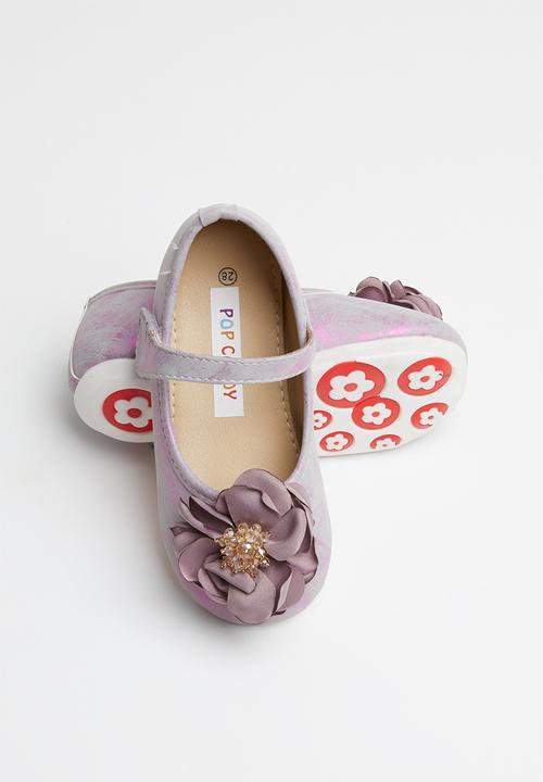 Pop Candy - Flower pumps - purple & silver