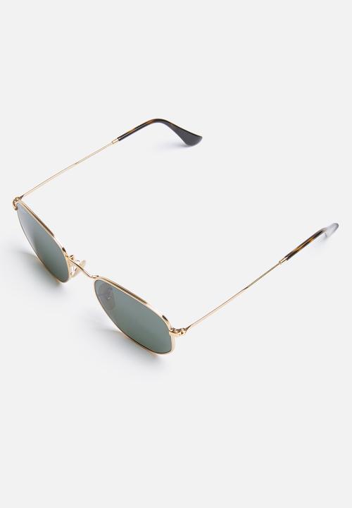 Ray-Ban - Hexagonal sunglasses 51mm - gold & green