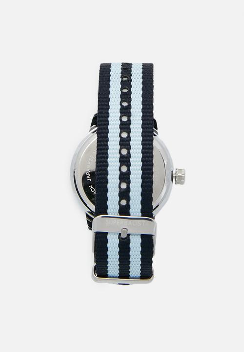 Superbalist - Caleb nylon strap watch - black & blue