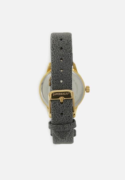 Superbalist - Chrissy marbled leather strap - grey & gold