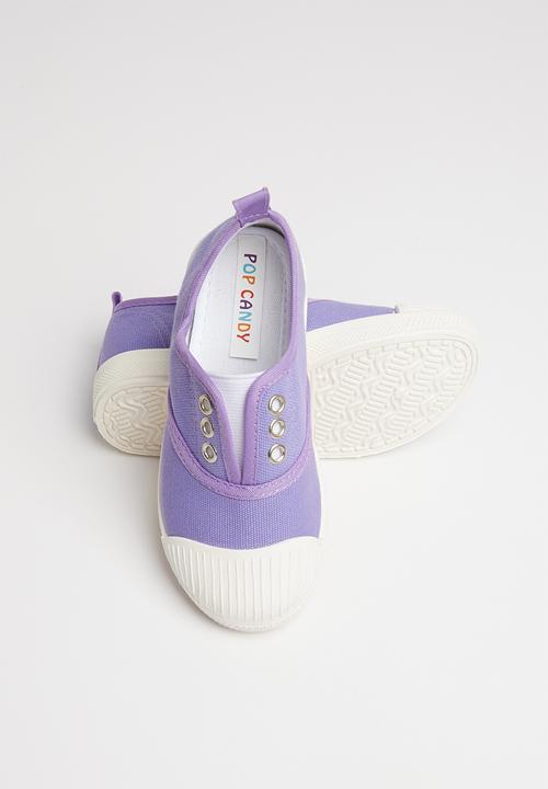 Pop Candy - Canvas slip on - mid purple
