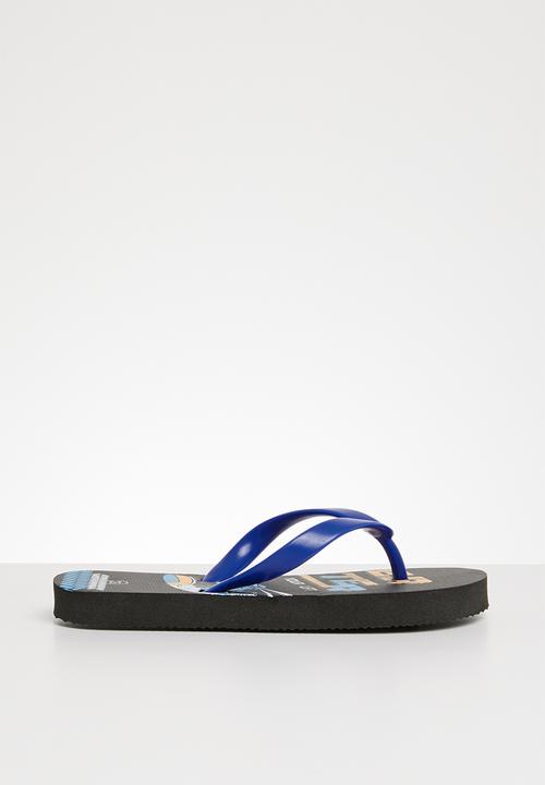 Pop Candy - Printed flip flops - black & blue