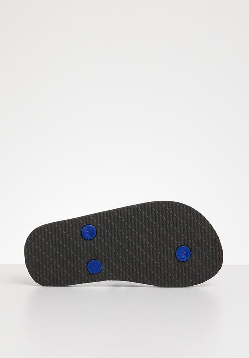 Pop Candy - Printed flip flops - black & blue