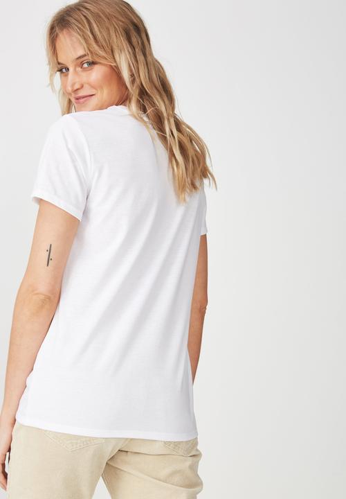Cotton On - Tbar fox Santorini graphic tee - white