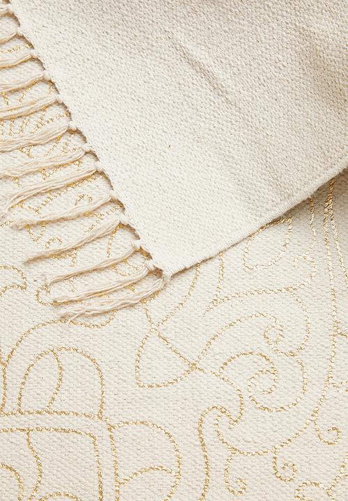 Sixth Floor - Nalani foil printed rug - gold