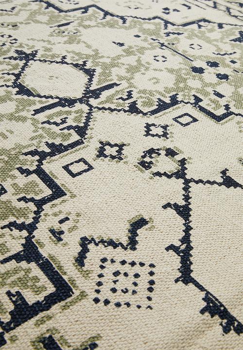 Sixth Floor - Mada printed rug - grey & black