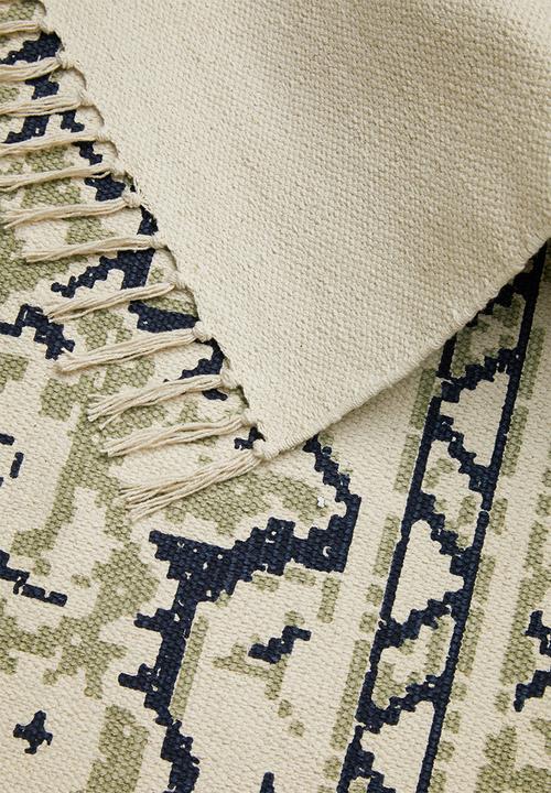 Sixth Floor - Mada printed rug - grey & black