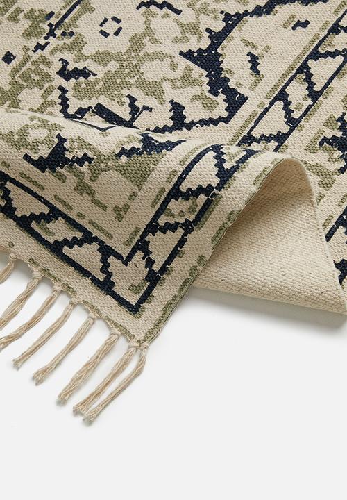 Sixth Floor - Mada printed rug - grey & black