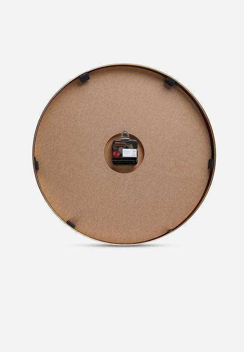 Present Time - Modest cork wall clock - gold