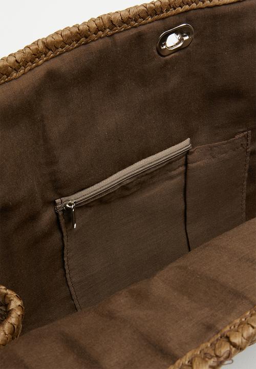 STYLE REPUBLIC - Woven tote bag - brown