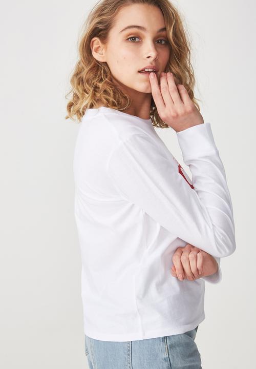 Cotton On - Tbar Tammy chopped cherry Coke graphic tee - white